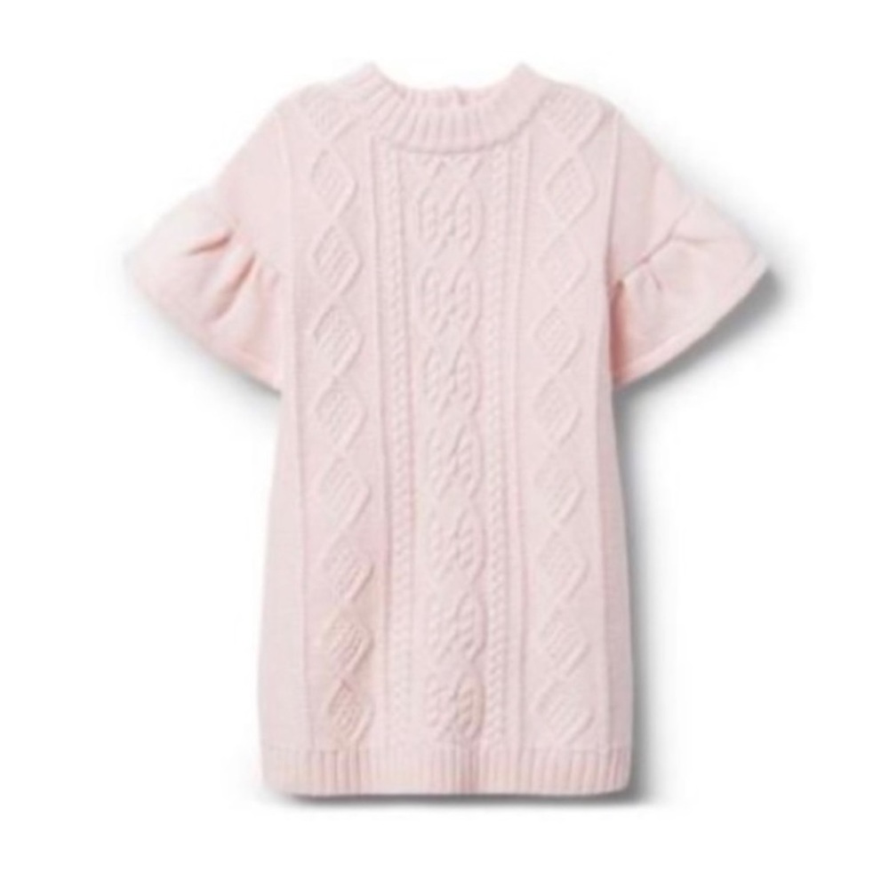 Janie and Jack Light Pink Cable Knit Sweater Dress
